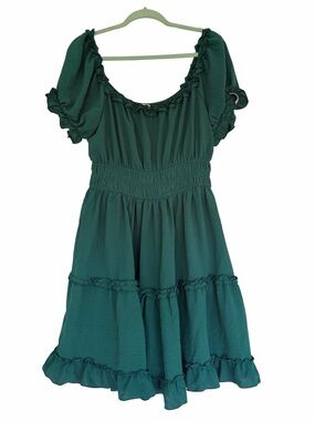 inspired hearts green dress NWT Inspired Hearts Deep Green Asymmetrical